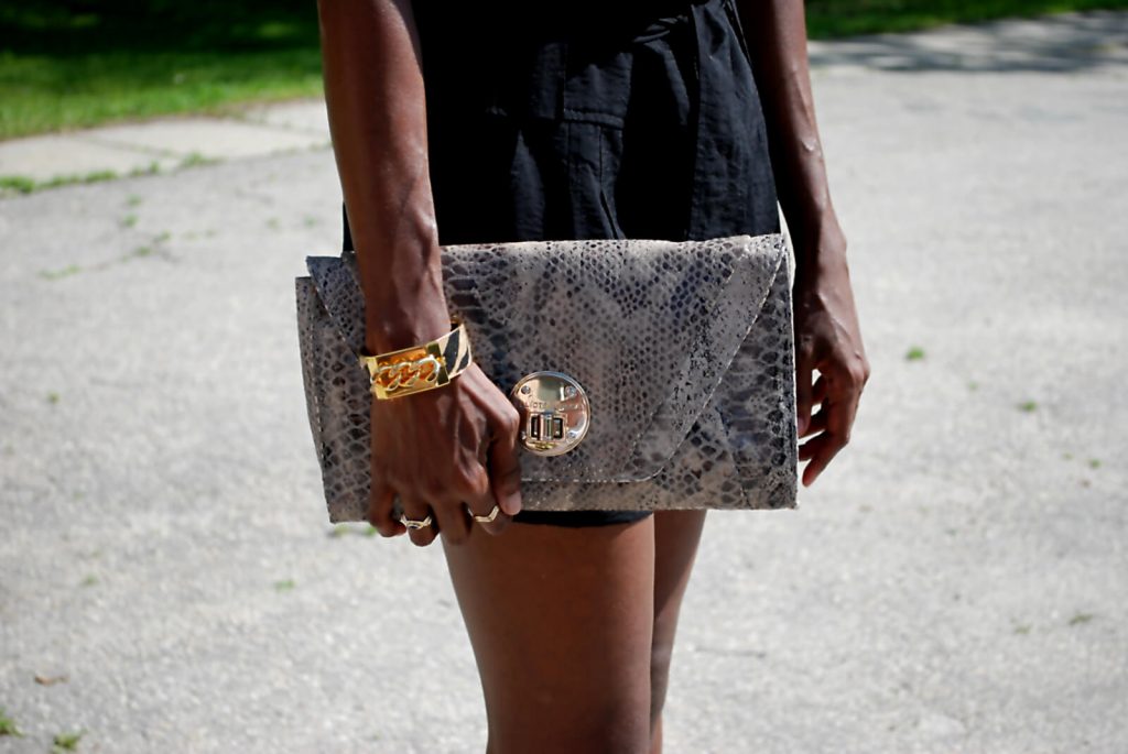 elliott lucca clutch, Romper, wedge sandals, Firmoo eyeglasses, twelfth street by cynthia vincent romper, all black outfit, style my dreams, winnipeg fashion blogger, how to wear all black