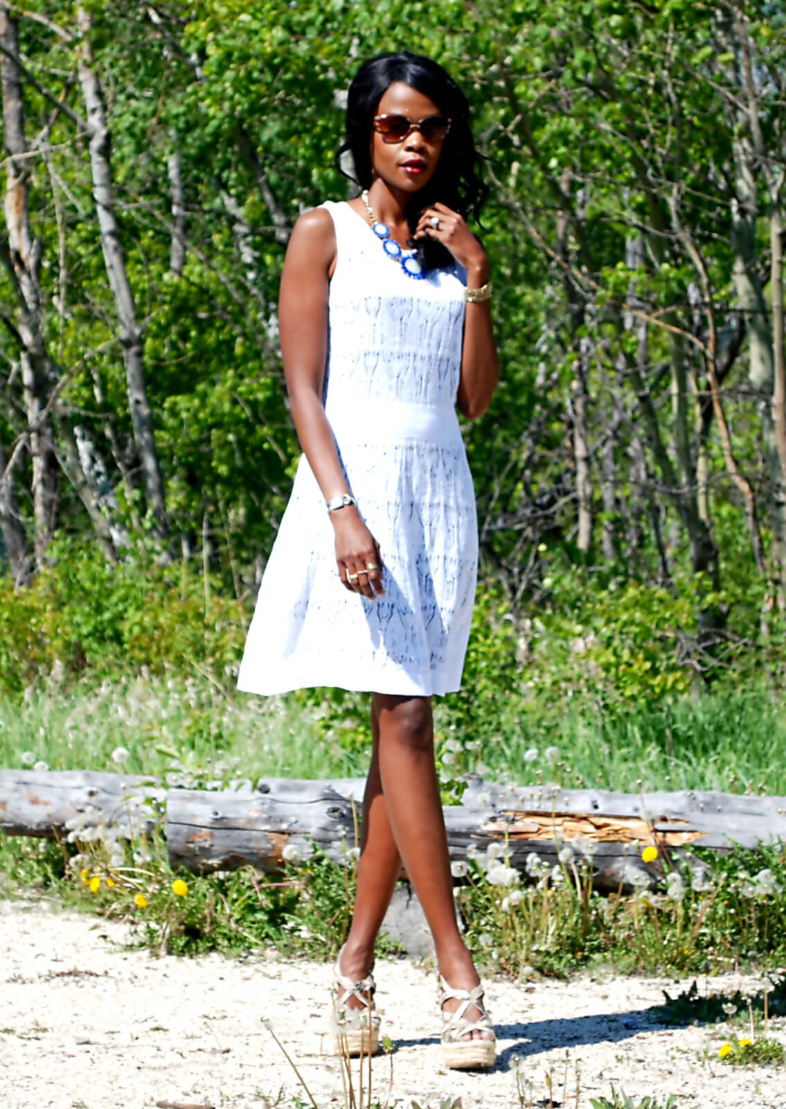 Summer Dress + Wedge Sandals - Style My 